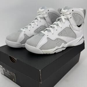 Air Jordan 7 retro bg white metallic silver